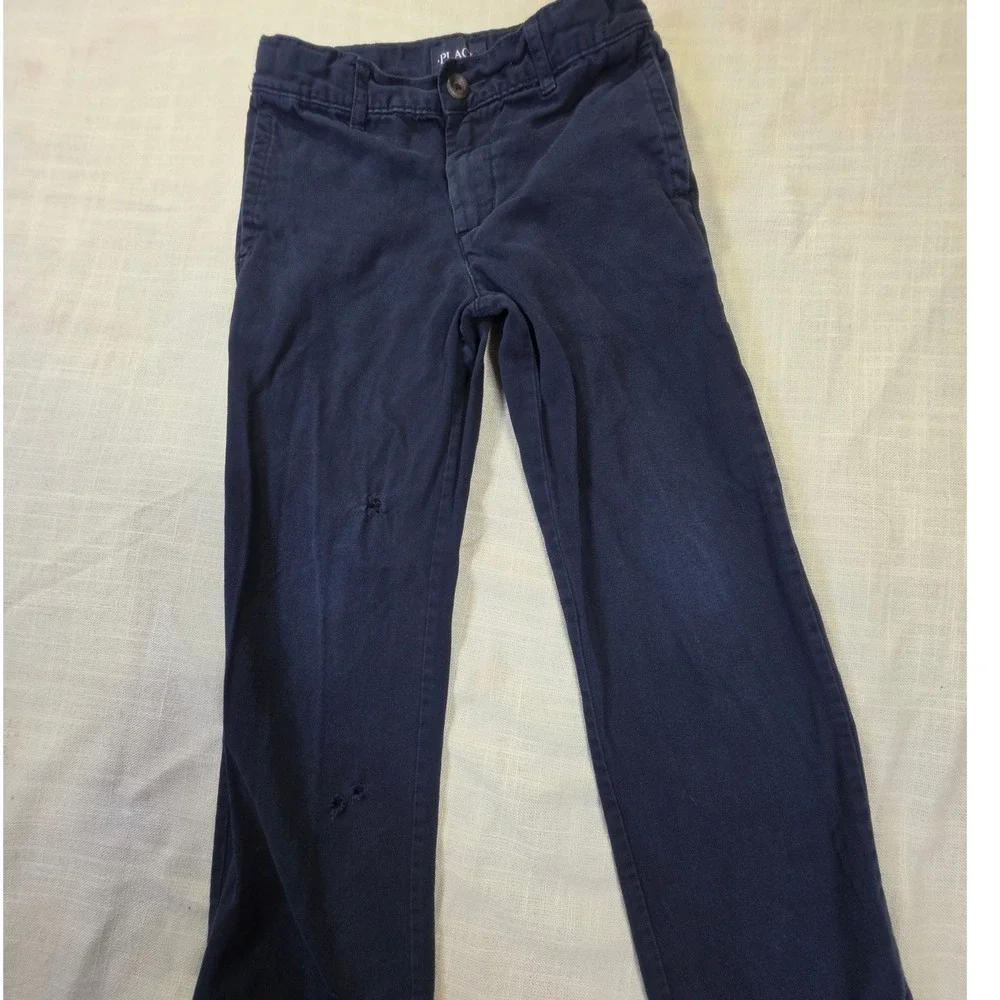 Childrens Place Boys Navy Blue Chino School Uniform Pants Bundle Size 7 Lot of 3